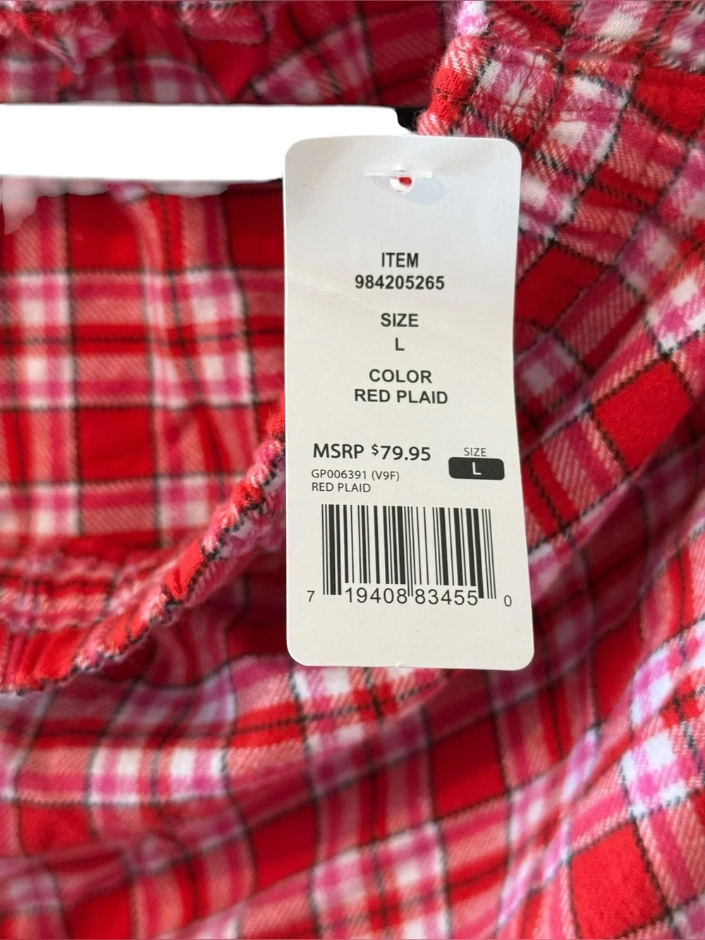 GAP‎ Red Plaid Lounge Pants-NWT